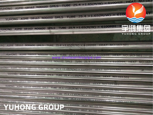 ASME SB163 인코넬 600 / UNS N06600 니켈 합금 원활 열 교환 튜브
