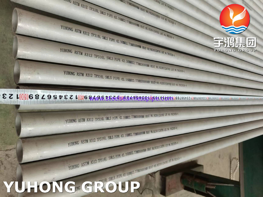 ASTM A312 TP316L 오스테나이트계 스테인리스 강 이음새가 없는 추운 압연 파이프
