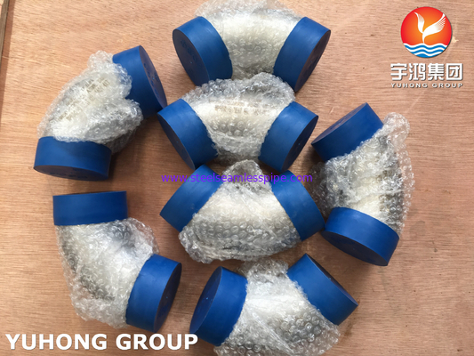 ASTM B366 WP904L 팔꿈치 90도 스테인리스 스틸 부트웨일드 부착 ASME B16.9