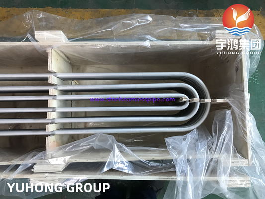 ASME SA213 TP304/304L 스테인리스 스틸 열 교환기에 대한 꿰매지 않은 U 굽기 튜브