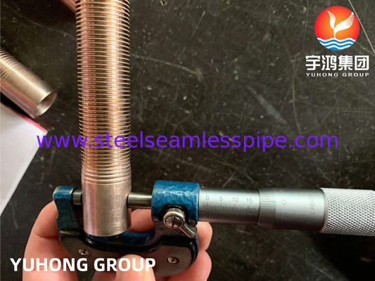 铜合金管 - 低翅片型，B111 C70600 O61 cu70/ni30 铜合金，用于空气冷却器
