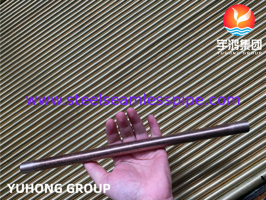 铜合金管 - 低翅片型，B111 C70600 O61 cu70/ni30 铜合金，用于空气冷却器