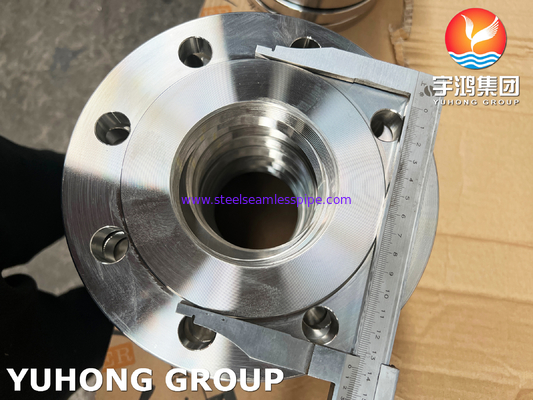 BS4504 (EN 1092-1) F316L 스테인리스 스틸 스크루드 플랜지, BSPP 스레드 PN16 Forged Type