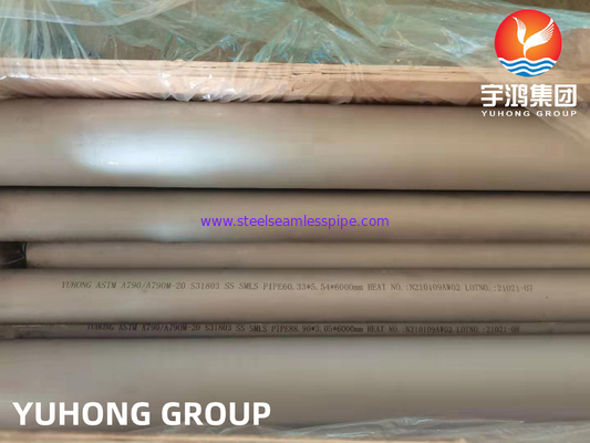ASTM A790 UNS S32750(2507, 1.4410 ), 슈퍼 듀플렉스 스테인리스강 파이프, PREN>40