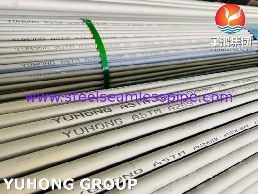 열교환기용 PMI 테스트 포함 ASTM A269 TP304L 스테인리스강 심리스 튜브 산세 및 풀림 처리