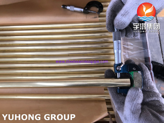 ASTM B111 C44300 / DIN CuZn28Sn1 구리 매듭없는 튜브 열 교환 튜브