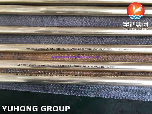 ASTM B111 C44300 / DIN CuZn28Sn1 구리 매듭없는 튜브 열 교환 튜브