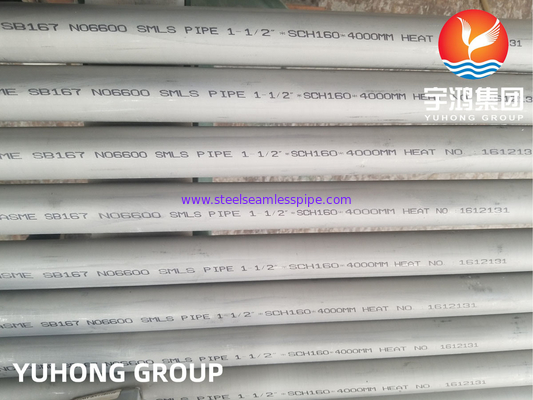 ASTM B167 인코넬 600 N06600 니켈 합금 톱리스 파이프 및 튜브