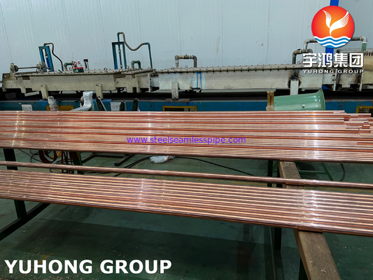ASTM B111 UNS C12200 / CW024A 매듭 없는 구리 튜브, DHP 열 교환 튜브