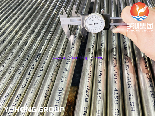 원자력 원자로 사용 된 튜브 ASTM B167 인코넬 600 / UNS N06600 매듭 없는 유형