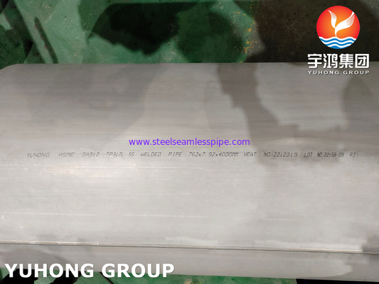 ASME SA312 TP317L 1.4438 고온 서비스용 용접 파이프