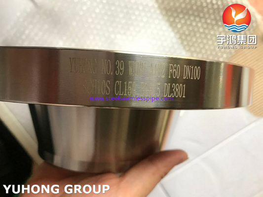 SA182 F60 / UNS S32205 도장 듀플렉스 스틸 플랜지, 웰드 넥 RF 얼굴 ANSI B16.5, 폐수 처리 장비