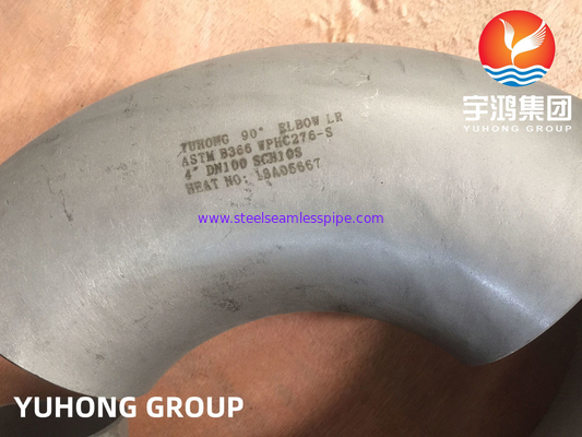 오일 가스를 위해 B16.9에 적합하는 ASTM B366 C276 스테인레스 강 엘보 파이프