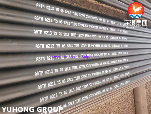 열 교환기용 ASTM A213 T5 K41545 합금 강철 꿰매지 않는 튜브