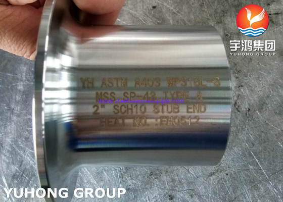 ASTM A403 WP316L-S 스텁엔드  종류 A BW 오일 가스 석유 천연가스