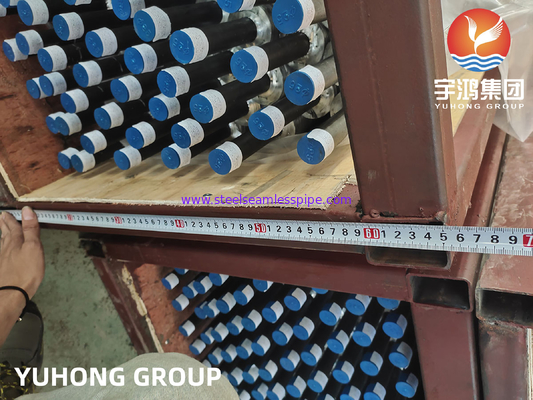 임베디드 핀 튜브 기본 재료 탄소 강철 튜브 A192 A179 A210 보일러 공기 냉각기 열 교환기 응용