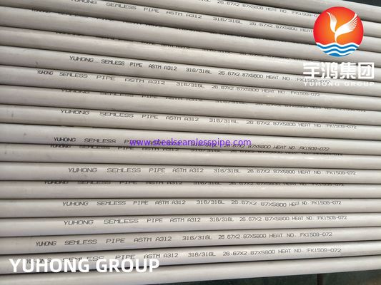투보스 드 에이시로 산화 불가 죄 코스트라 ASTM A312 TP304L  TP316L 어닐링되 산세 100% UT ET