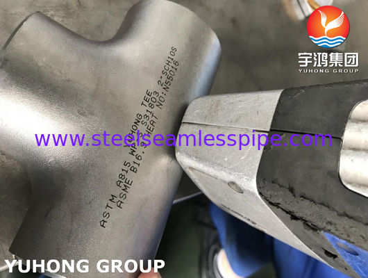 똑같은 Tee  ASTM A815 S31803 B16.9 열교환기 오일 가스에 적합하는  듀플렉스강 파이프