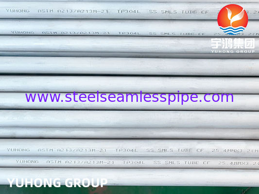 열 교환기 및 화학 용품용 스테인리스 스틸 무선 파이프 ASTM A213 TP304L