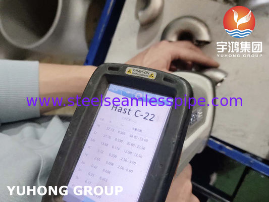 Hastelloy C22 / N06022 180° LR 엘보 | ASTM B366 니켈 합금 부식성 서비스용 맞대기 용접 피팅