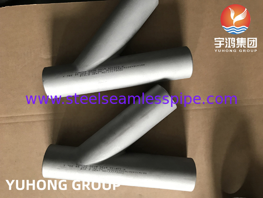 ASTM A815 S31803-W Ｙ TEE 엉덩이는 적당한 B16.9 석유 정제 비료  가스를 용접했습니다