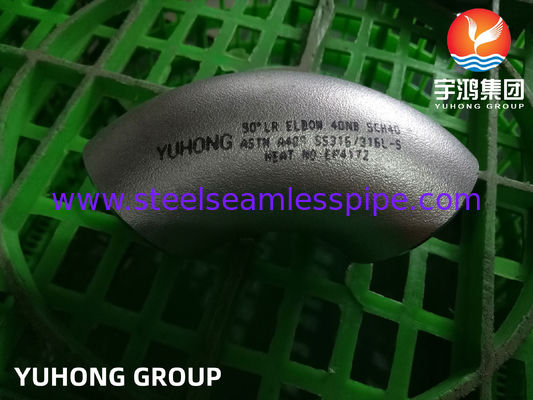 스테인리스 스틸 무선 파이프 피팅A403 WP304 WP304L WP316 팔꿈치 45Deg 90Deg 180Deg 1/2 "NB - 48" NB