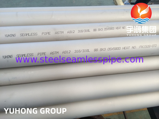 ASTM A312 TP316L 오스텐이틱 스테인리스 스틸 무선 파이프