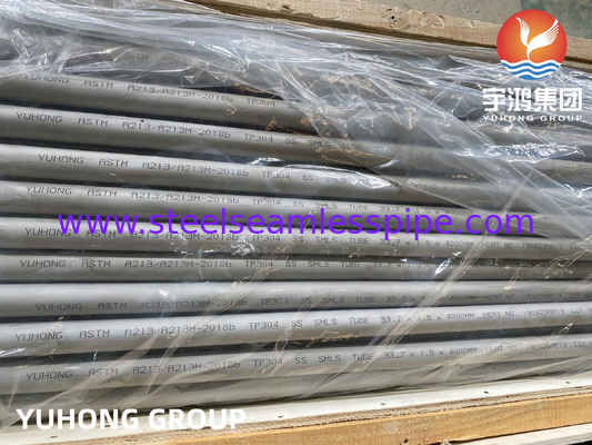 ASTM A213 / ASME SA213 TP304 스테인리스 스틸 무선 열 교환 튜브