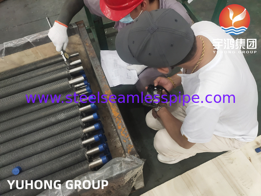 엑스트루드 핀 튜브 스테인리스 스틸 핀 튜브 ASME SA249 TP304 알루미늄1060 라디에이터 열 교환기 공기 냉각기 응용