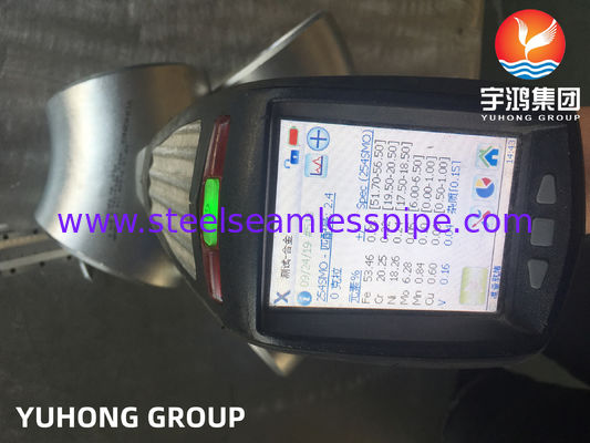 ASTM A403 / ASME SA403 WPS31254 스테인리스 스틸 무선 부착 팔꿈치 부트 웰드 B16.9