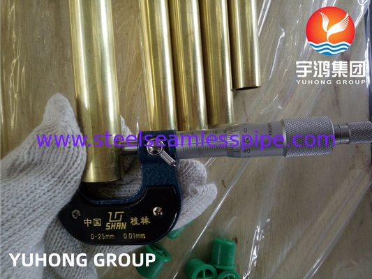 구리 니켈  관  ASTM B111 C70600 C68700 C44300 이음새가 없는 놋쇠 어드미레리 물  튜브 열교환 장치,  콘덴서