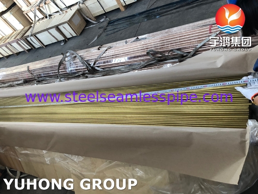 ASME SB111 CuZn20Al2 / CZ110 / UNS C68700 알루미늄 구리 매듭 없는 튜브