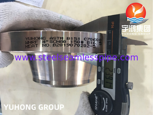 ASTM B151 C70600 구리 니켈 합금 가조 플랜지 웰드 넥 상승 얼굴 B16.5 파이프 라인을 위해