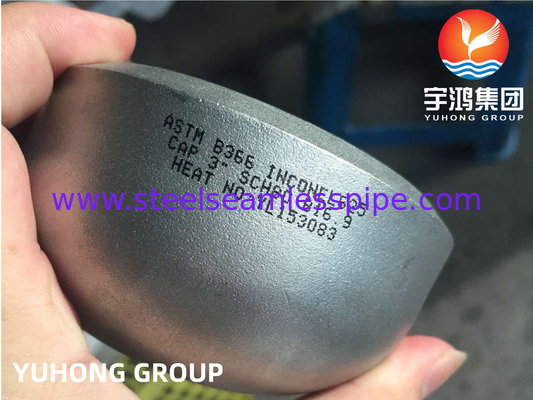 ASTM B366 인코넬 625 / UNS N06625 끝 캡 니켈 합금 강철 부트웰드 부착