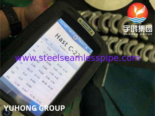 ASTM B366 N06022 하스텔로이 C22 180도 팔꿈치 합금 강철 부착 B16.9