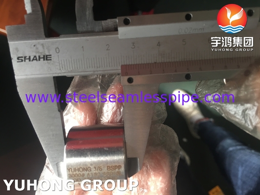 ASTM A182 F316L 스테인리스 스틸 가조 파이프 피팅, BSPP 스레드 커플링 3000LBS