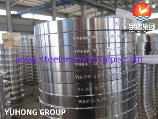 DIN2573, ASTM A182 F316 F316L, 발조 스테인레스 스틸 슬라이드 온 플랜지, 평면 B16.5