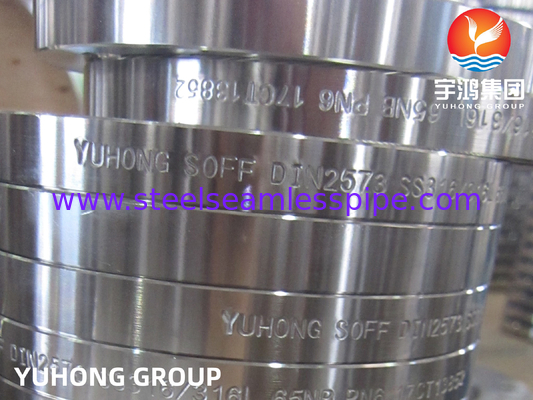 DIN2573, ASTM A182 F316 F316L, 발조 스테인레스 스틸 슬라이드 온 플랜지, 평면 B16.5