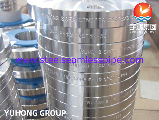DIN2573, ASTM A182 F316 F316L, 발조 스테인레스 스틸 슬라이드 온 플랜지, 평면 B16.5