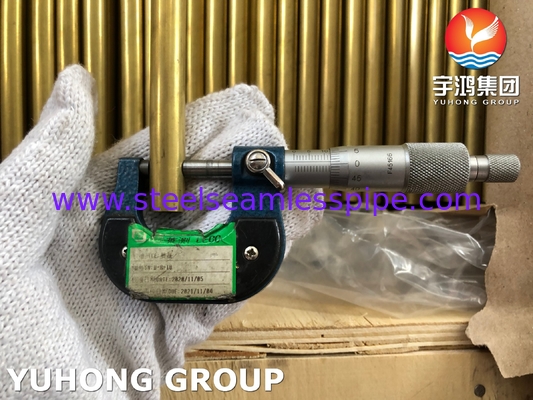 구리 합금 구리 튜브 ASTM B111 C44300 C68700 C70600 25.4mm*1.245mm*12995mm 콘덴서 공기 냉각기 라디에이터