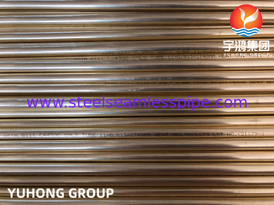 ASTM B111 C44300 열 교환기 위한 무선 아미랄티 구리 튜브