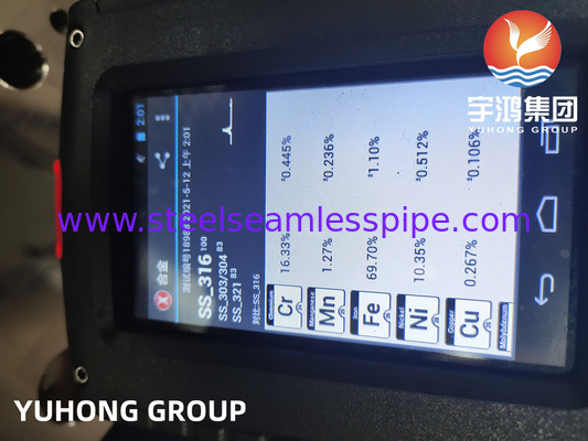 ASTM A182 / ASME SA182 F316L 스테인리스 스틸 튜브 엽 열 교환기 부품