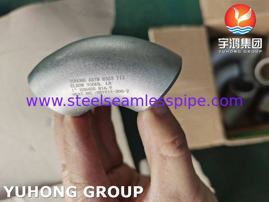 ASTM B363 WPT2 팔꿈치 티타늄 합금 강철 부트웰드 부착 ASME B16.9