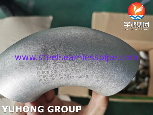 ASTM B363 WPT2 팔꿈치 티타늄 합금 강철 부트웰드 부착 ASME B16.9