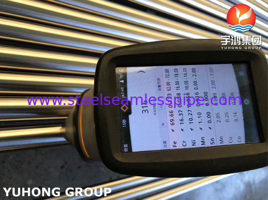 ASTM A269 TP316L 해수 장비용 밝은 앙일러드 무선 튜브