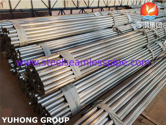 ASTM A249 / ASME SA249 TP304 스테인리스 스틸 용접 튜브, 밝은 앙일, 평면 끝