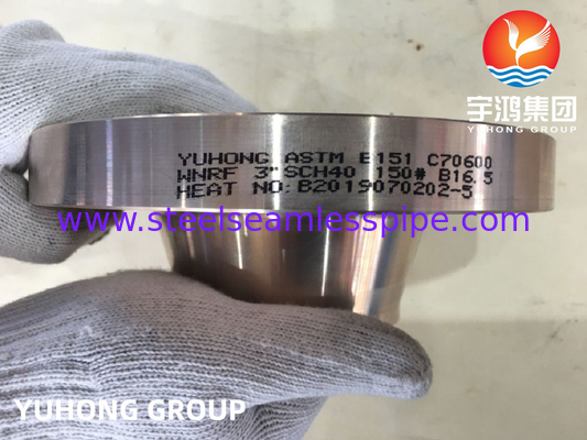 ASTM B151 C70600 1-1/4&quot; SCH40 #150 WN 구리 니켈 플랜지 ASME B16.5