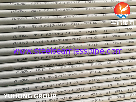 ASME SA213 TP316L 35x2x8000MM 열교환기에 필요한 매듭없는 구운 보일러 튜브