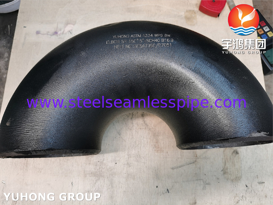 ASTM A234 WP9 CL1 90° ELBOW BW SR 5&quot; SCH40 톱니 없는 파이프 피팅