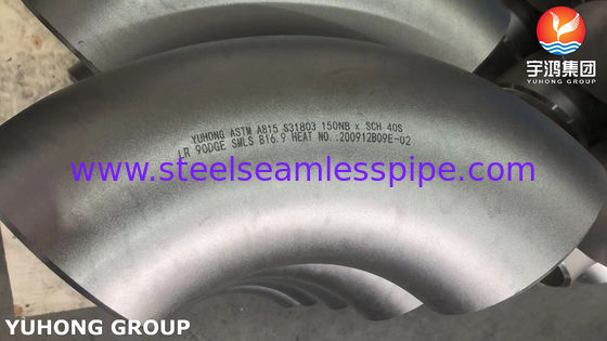 ASTM A815 S31803 듀플렉스 스틸 부트웨일드 90Deg 팔꿈치 파이프 피팅 B16.9